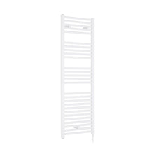 Nuie Electric Towel Rail Contemporary White Steel 1375x480x30mm - JJ Building Materials