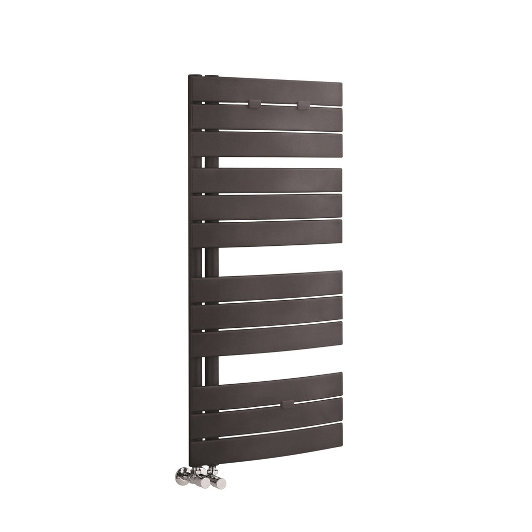 Nuie Elgin Heated Towel Rail Contemporary Anthracite Steel 1080x550x85mm - JJ Building Materials