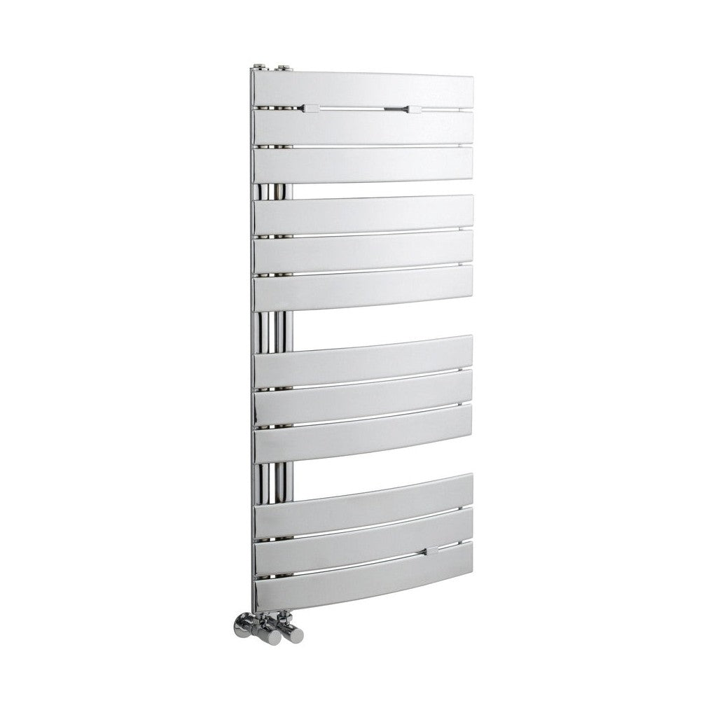 Nuie Elgin Heated Towel Rail Contemporary Chrome Steel 1080x550x85mm - JJ Building Materials