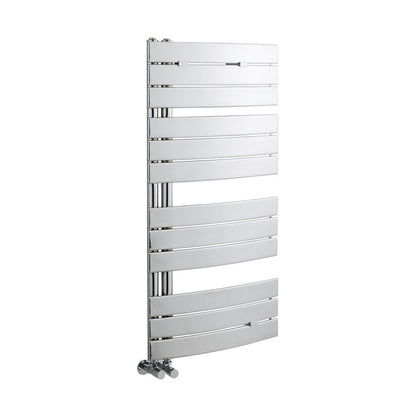Nuie Elgin Heated Towel Rail Contemporary Chrome Steel 1080x550x85mm - JJ Building Materials