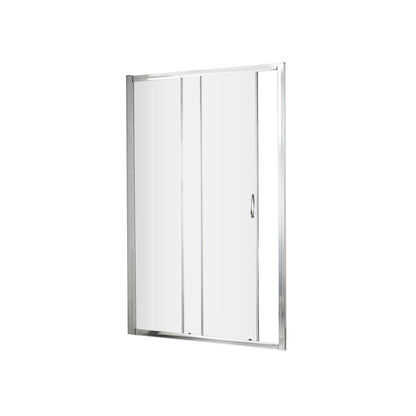 Nuie Ella 1850 X 1000mm Sliding Shower Door Contemporary Chrome Aluminium 1850x990x44mm - JJ Building Materials