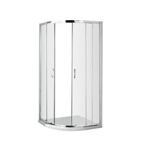 Nuie Ella 1850 X 800mm Quadrant Shower Enclosure Contemporary Chrome Aluminium 1850x780x780mm - JJ Building Materials