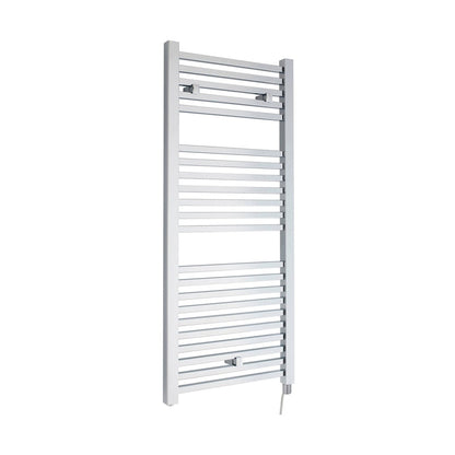 Nuie Eton Electric Radiator Contemporary Chrome Steel 1100x500x30mm - JJ Building Materials