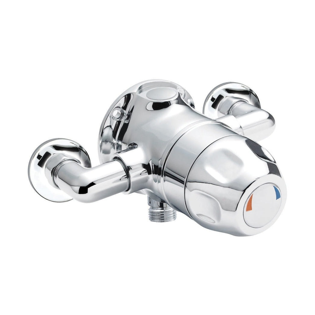 Nuie Exposed Sequential Shower Valve Contemporary Chrome Brass 80x205x138mm - JJ Building Materials