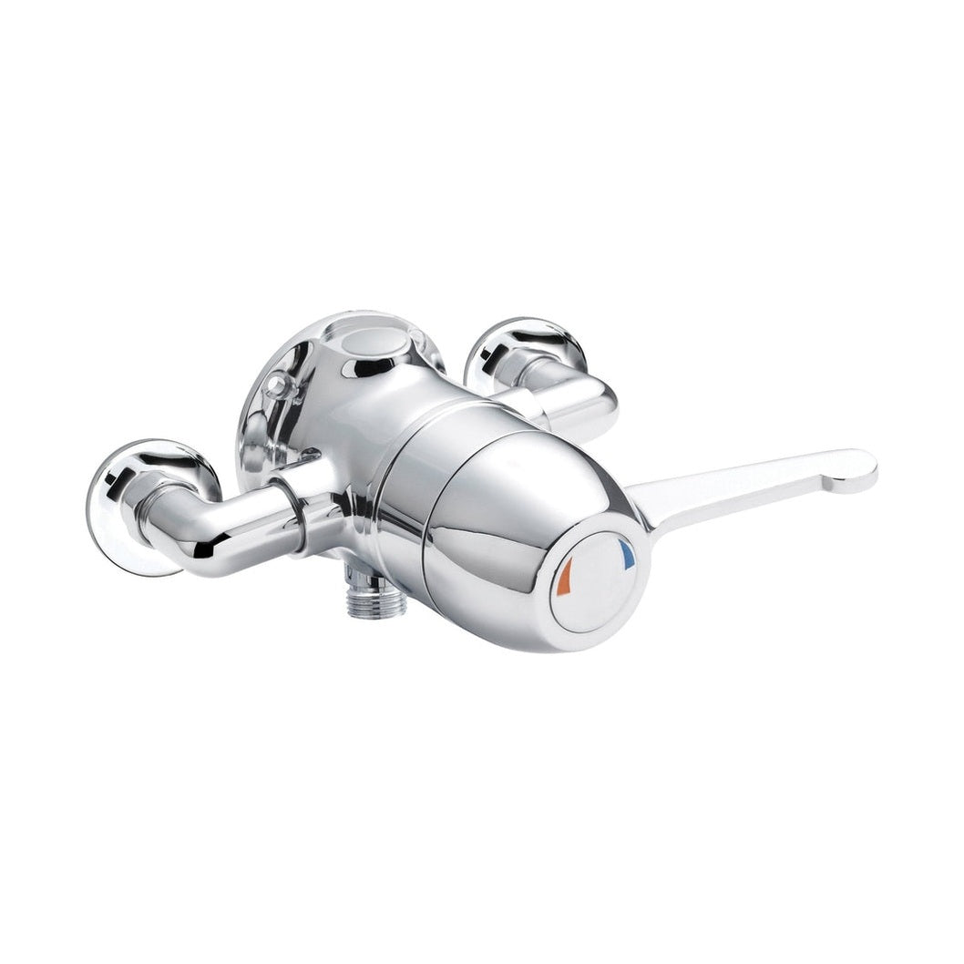 Nuie Exposed Sequential Thermostatic Valve Contemporary Chrome Brass 110x200x138mm - JJ Building Materials