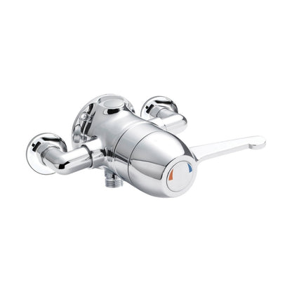 Nuie Exposed Sequential Thermostatic Valve Contemporary Chrome Brass 110x200x138mm - JJ Building Materials