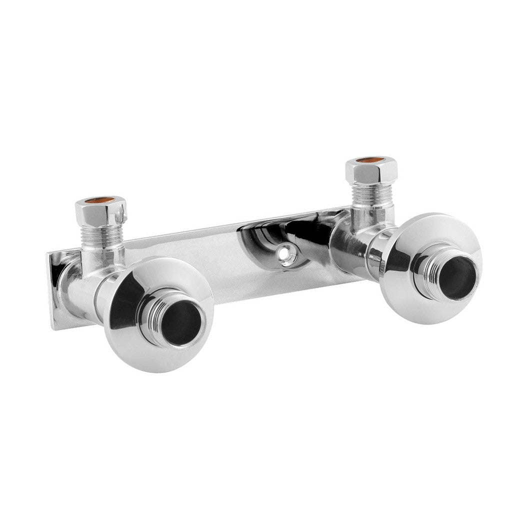 Nuie Fast-fit Bracket For Bar Thermostats Contemporary Chrome Brass 105x190x60mm - JJ Building Materials