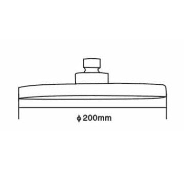 Nuie Fixed Head Contemporary Chrome Brass ABS 50x200x200mm - JJ Building Materials
