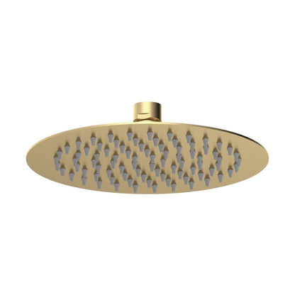 Nuie Fixed Heads Fixed Head Contemporary Brushed Brass Stainless Steel 56x200x200mm - JJ Building Materials