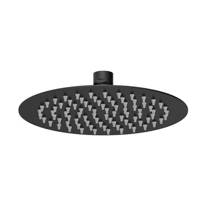 Nuie Fixed Heads Fixed Head Contemporary Matt Black Stainless Steel 56x200x200mm - JJ Building Materials