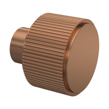 Nuie Fluted Furniture Knob Contemporary Brushed Bronze Aluminium 30x30x30mm - JJ Building Materials
