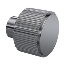 Nuie Fluted Furniture Knob Contemporary Brushed Pewter Aluminium 30x30x30mm - JJ Building Materials