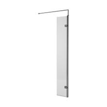 Nuie Fluted Swing Screen 300x1850 Gm Contemporary Brushed Pewter Aluminium 1850x322x27mm - JJ Building Materials