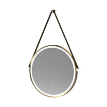Nuie Framed Led Touch Sensor Mirrors 600mm Round Illuminated Mirror Contemporary Brushed Brass Aluminium 600x600x40mm - JJ Building Materials