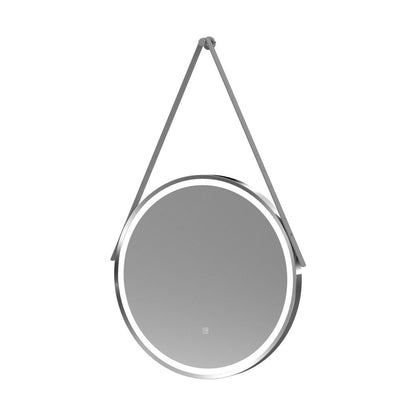 Nuie Framed Led Touch Sensor Mirrors 600mm Round Illuminated Mirror Contemporary Chrome Aluminium 600x600x40mm - JJ Building Materials