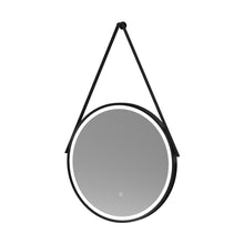 Nuie Framed Led Touch Sensor Mirrors 600mm Round Illuminated Mirror Contemporary Matt Black Aluminium 600x600x40mm - JJ Building Materials