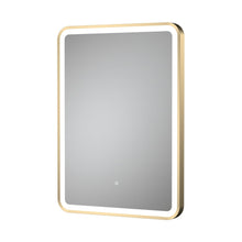 Nuie Framed Led Touch Sensor Mirrors 700 X 500 Brushed Brass Framed Mirror Contemporary Aluminium 700x500x33mm - JJ Building Materials