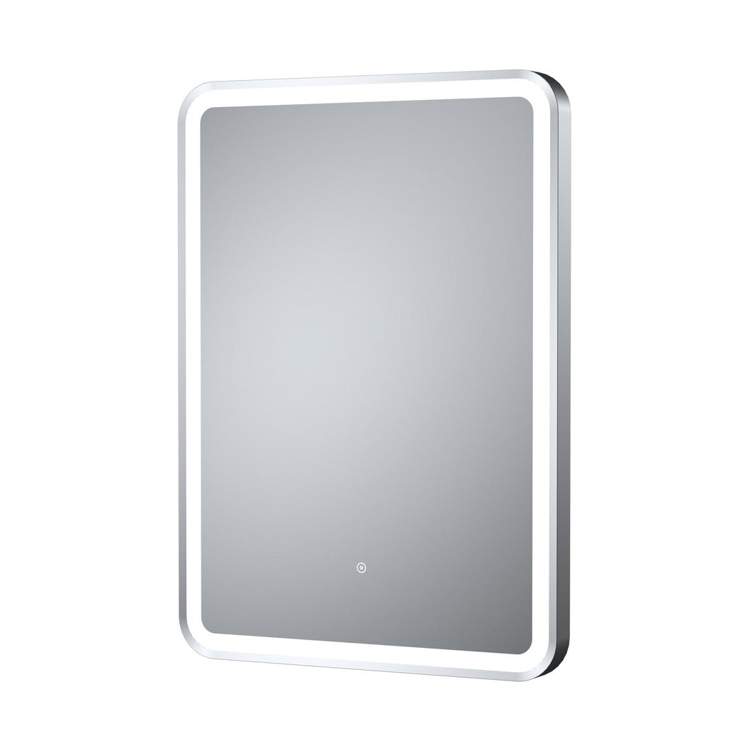 Nuie Framed Led Touch Sensor Mirrors 700 X 500 Silver Framed Mirror Contemporary Aluminium 700x500x33mm - JJ Building Materials