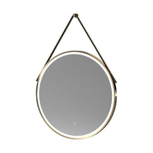 Nuie Framed Led Touch Sensor Mirrors 800mm Round Illuminated Mirror Contemporary Brushed Brass Aluminium 800x800x40mm - JJ Building Materials