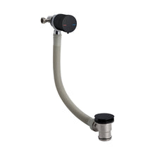 Nuie Freeflow Bath Filler Contemporary Matt Black Brass 550x68x74mm - JJ Building Materials