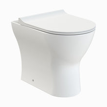 Nuie Freya Back To Wall Pan & Soft Close Seat Contemporary White Vitreous China 417x365x500mm - JJ Building Materials
