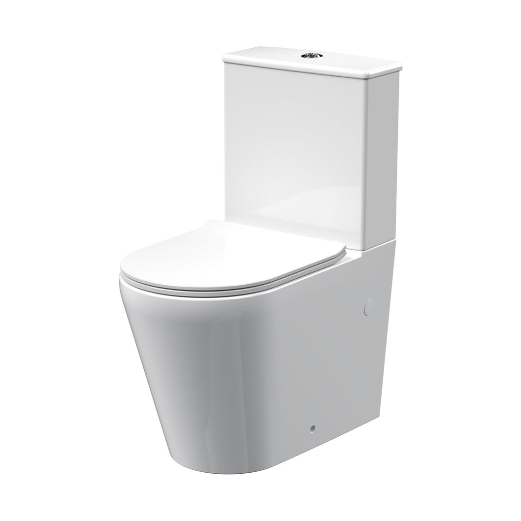 Nuie Freya Pan, Cistern & Seat Contemporary White Vitreous China 790x374x610mm - JJ Building Materials