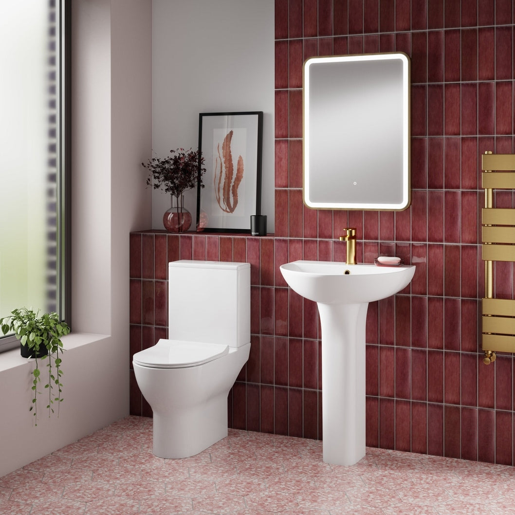 Nuie Freya Pan, Cistern & Seat Contemporary White Vitreous China 800x375x610mm - JJ Building Materials