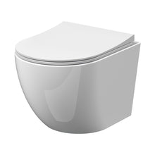 Nuie Freya Wall Hung Pan & Soft Close Seat Contemporary White Vitreous China 323x360x482mm - JJ Building Materials
