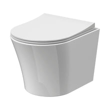 Nuie Freya Wall Hung Pan & Soft Close Seat Contemporary White Vitreous China 363x365x475mm - JJ Building Materials