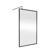 Nuie Full Outer Frame Wetroom Screen 1850x1200x8mm Contemporary Matt Black Aluminium 1850x1200x13mm - JJ Building Materials