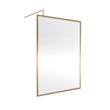 Nuie Full Outer Frame Wetroom Screen 1850x1400x8mm Contemporary Brushed Brass Aluminium 1850x1400x13mm - JJ Building Materials