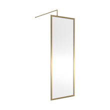 Nuie Full Outer Frame Wetroom Screen 1850x700x8mm Contemporary Brushed Brass Aluminium 1850x700x13mm - JJ Building Materials