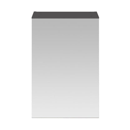 Nuie Fusion 450mm Mirror Cabinet Contemporary Gloss Grey MFC Painted Gloss 715x450x182mm - JJ Building Materials