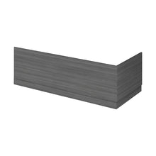 Nuie Fusion 700mm Bath End Panel & Plinth Contemporary Anthracite Woodgrain MFC Textured Woodgrain 560x680x36mm - JJ Building Materials