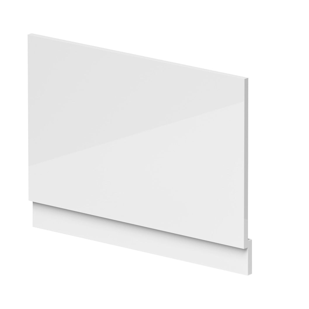 Nuie Fusion Straight End Panel & Plinth (800mm) Contemporary Gloss White MDF Painted Gloss 560x780x36mm - JJ Building Materials