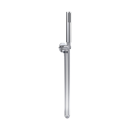 Nuie Hand Held Shower Kits Outlet Elbow, Parking Bracket, Flex And Handset Contemporary Chrome Brass ABS 1230x30x55mm - JJ Building Materials