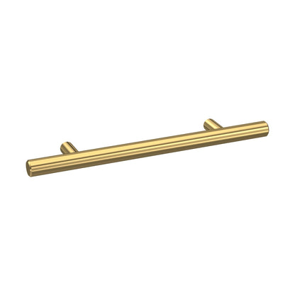 Nuie Handles 155mm Bar Handle Contemporary Brushed Brass Brass 155x16x36mm - JJ Building Materials