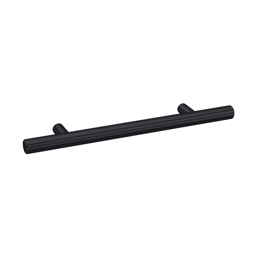 Nuie Handles 155mm Bar Handle Contemporary Matt Black Brass 155x16x36mm - JJ Building Materials