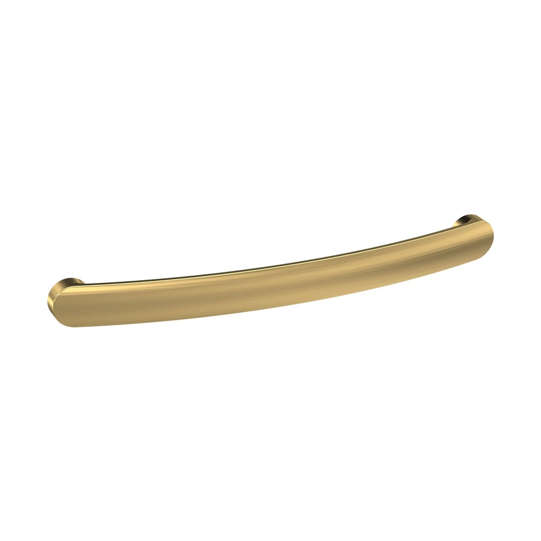 Nuie Handles 210mm D Shape Bar Handle Contemporary Brushed Brass Brass 210x19x24mm - JJ Building Materials