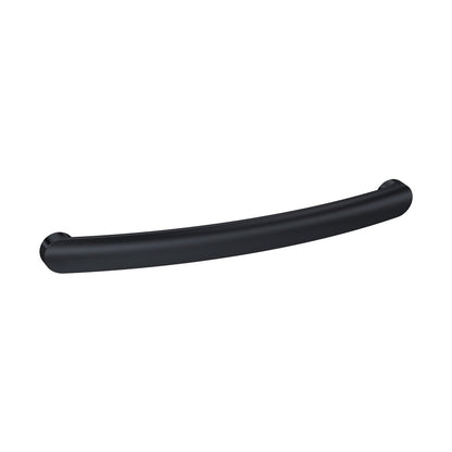 Nuie Handles 210mm D Shape Bar Handle Contemporary Matt Black Brass 210x19x24mm - JJ Building Materials