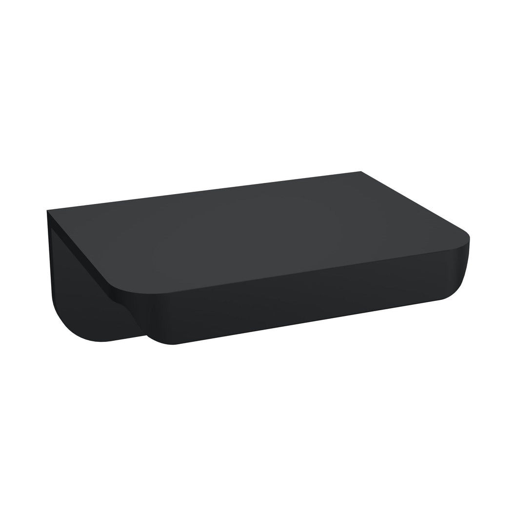 Nuie Handles 50mm Wrap Over Handle Contemporary Matt Black Brass 21x50x37mm - JJ Building Materials