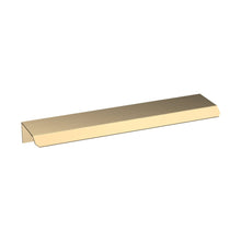 Nuie Handles Finger Pull Handle 150mm Contemporary Brushed Brass Aluminium 17x150x36mm - JJ Building Materials