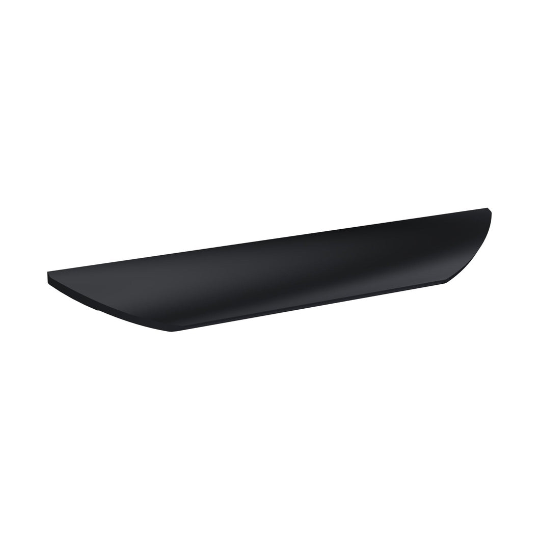 Nuie Handles Finger Pull Handle 160mm Contemporary Black Aluminium 25x252x28mm - JJ Building Materials