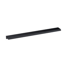 Nuie Handles Finger Pull Handle 300mm Contemporary Black Aluminium 17x300x36mm - JJ Building Materials