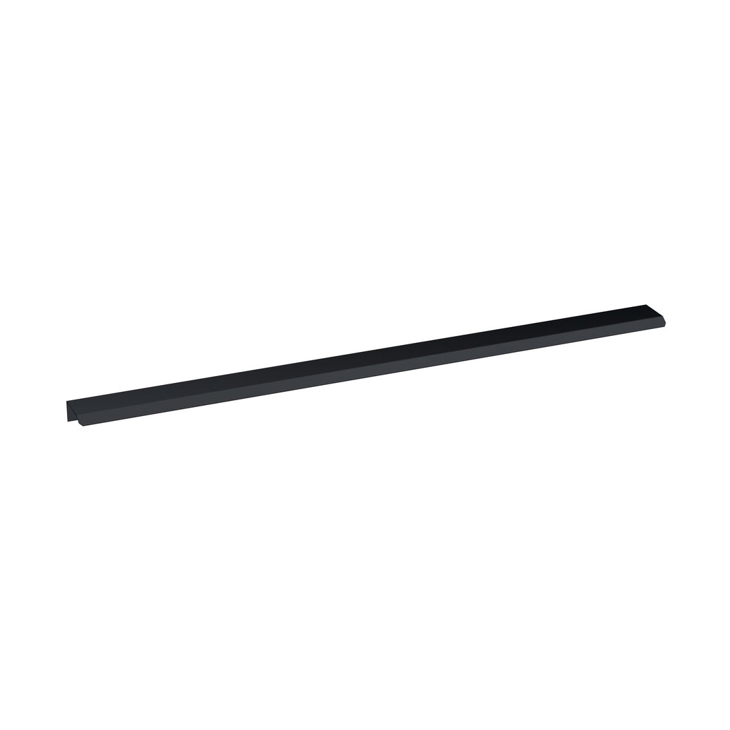 Nuie Handles Finger Pull Handle 500mm Contemporary Black Aluminium 17x500x36mm - JJ Building Materials