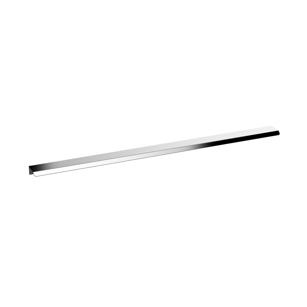 Nuie Handles Finger Pull Handle 500mm Contemporary Chrome Aluminium 17x500x36mm - JJ Building Materials