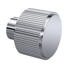 Nuie Handles Fluted Furniture Knob Contemporary Chrome Aluminium 30x30x30mm - JJ Building Materials