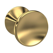 Nuie Handles Indented Round Knob Contemporary Brushed Brass Zamac 30x30x29mm - JJ Building Materials