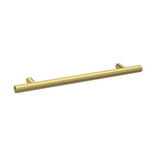 Nuie Handles Knurled Bar Handle 160mm Contemporary Brushed Brass Brass 220x12x32mm - JJ Building Materials