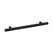 Nuie Handles Knurled Bar Handle 160mm Contemporary Matt Black Brass 220x12x32mm - JJ Building Materials